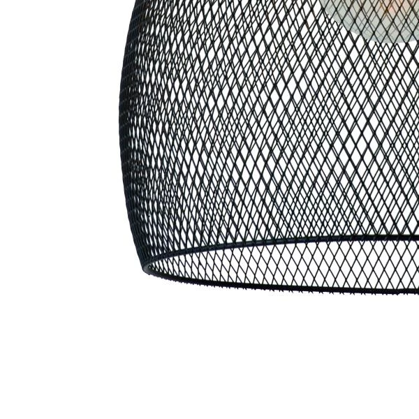 Lucide MESH - Lámpara colgante - Ø 28 cm - 1xE27 - Negro - detalle 3